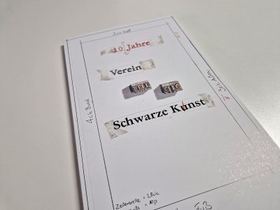 Foto Lektüre 10 Jahre Verein für die Schwarze Kunst